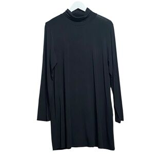 Eileen Fisher Long Sleeve Black Turtleneck Dress M